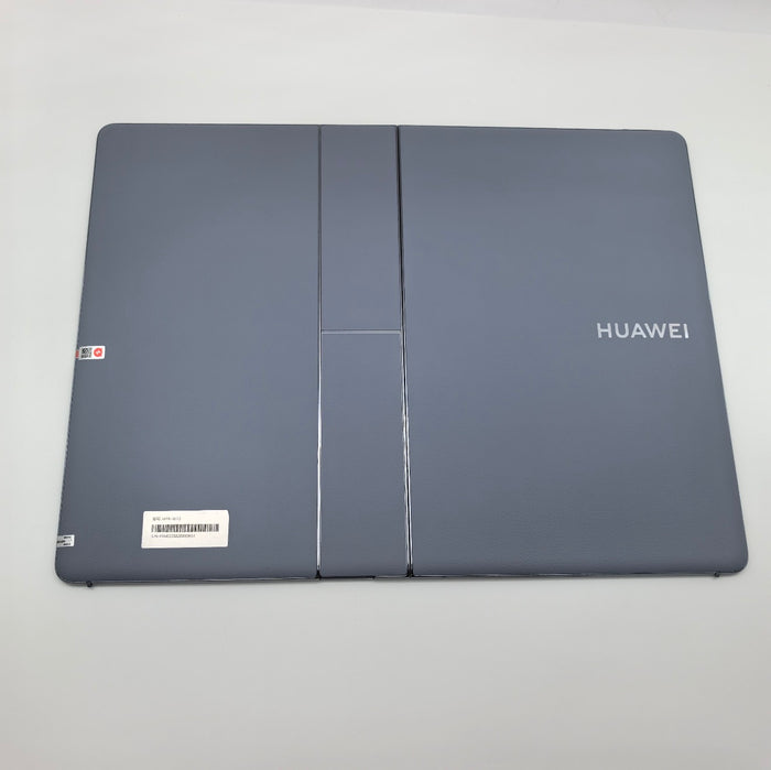 Huawei MateBook Fold bleu nuage, dos en similicuir déplié