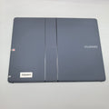 Huawei MateBook Fold bleu nuage, dos en similicuir déplié