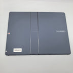 Huawei MateBook Fold bleu nuage, dos en similicuir déplié